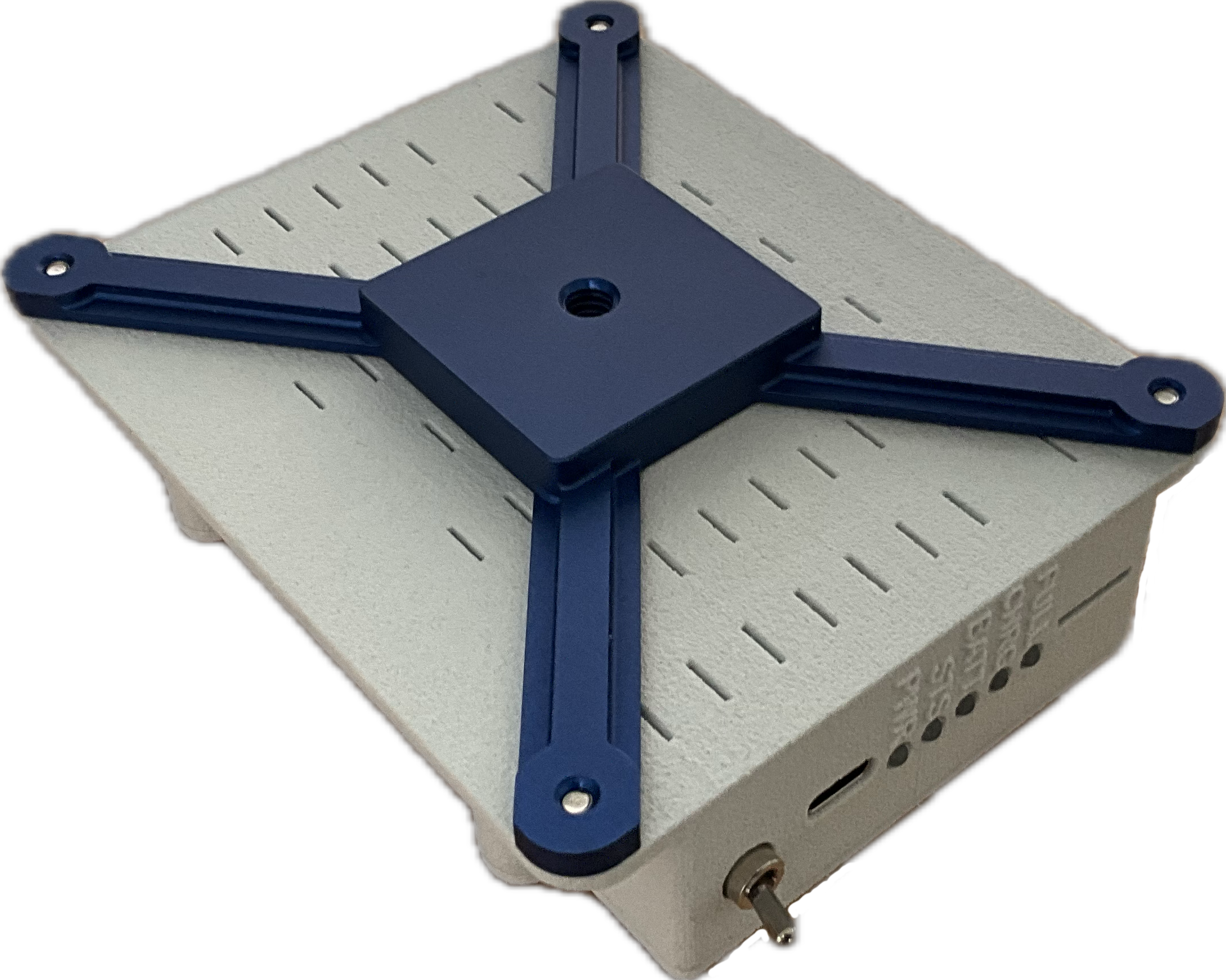 V2 tripod adapter with a central threaded 1/4-20 mount.